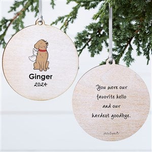Golden Retriever Personalized Memorial Ornament - 2 Sided Wood - 25778-2W