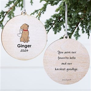 philoSophies® Golden Retriever Personalized Memorial Ornament 3.75 Wood-2Side - 25778-2W