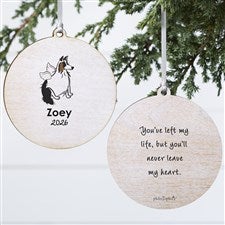 philoSophies® Collie Personalized Memorial Ornament- 3.75 Wood- 2 Sided - 25779-2W