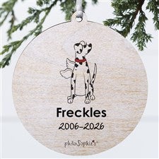 philoSophies® Dalmatian Personalized Memorial Ornament - 3.75 Wood- 1Sided - 25780-1W