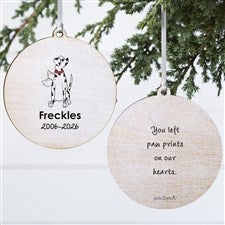 philoSophies® Dalmatian Personalized Memorial Ornament - 3.75 Wood- 2 Sided - 25780-2W
