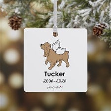 philoSophies® Cocker Spaniel Personalized Memorial Square Ornament- 2.75- M 1S - 25782-1M