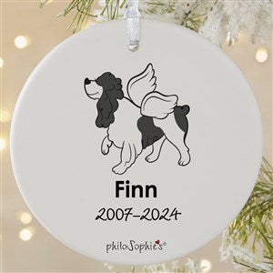 philoSophies® Cocker Spaniel Personalized Memorial Ornament- 3.75 Matte-1Sided - 25782-1L