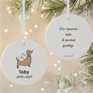 philoSophies® Dachshund Personalized Memorial Ornament -3.75 Matte- 2 Sided - 25784-2L
