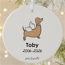philoSophies® Dachshund Personalized Memorial Ornament - 3.75 Matte- 1 Sided - 25784-1L