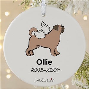 philoSophies® Puggle Personalized Memorial Ornament- 3.75 Matte- 1 Sided - 25785-1L