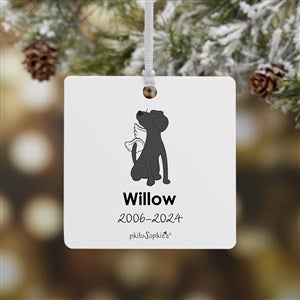 philoSophies® Labrador Personalized Square Photo Ornament- 2.75 Metal - 1 Side - 25786-1M