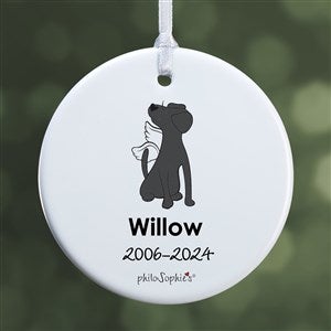 philoSophies® Labrador Personalized Memorial Ornament- 2.85 Glossy- 1 Sided - 25786-1