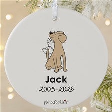 philoSophies® Labrador Personalized Memorial Ornament- 3.75 Matte- 1 Sided - 25786-1L