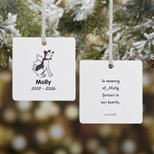 philoSophies® Husky Personalized Memorial Square Ornament- 2.75 Metal - 2 Side - 25788-2M