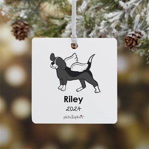 philoSophies® Beagle Personalized Memorial Square Ornament- 2.75 Metal- 1 Side - 25789-1M