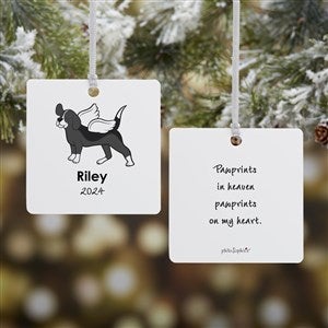 philoSophies® Beagle Personalized Memorial Square Ornament- 2.75 Metal- 2 Side - 25789-2M