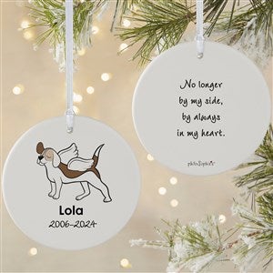 philoSophies® Beagle Personalized Memorial Ornament- 3.75 Matte- 2 Sided - 25789-2L
