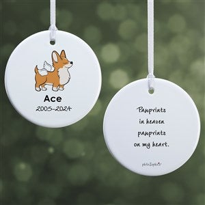 philoSophies® Corgi Personalized Memorial Ornament- 2.85 Glossy - 2 Sided - 25790-2