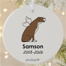 philoSophies® Boxer Personalized Memorial Ornament- 3.75 Matte- 1 Sided - 25792-1L