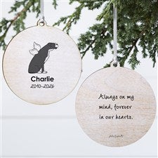 philoSophies® Boxer Personalized Memorial Ornament- 3.75 Wood- 2 Sided - 25792-2W