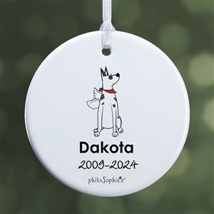 philoSophies® Great Dane Personalized Memorial Ornament- 2.85 Glossy- 1 Sided - 25793-1