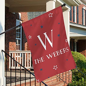 Stars  Stripes Personalized House Flag - 25794