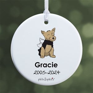 philoSophies® Yorkie Personalized Memorial Ornament- 2.85 Glossy- 1 Sided - 25795-1