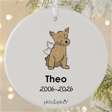 philoSophies® Yorkie Personalized Memorial Ornament- 3.75 Matte- 1 Sided - 25795-1L