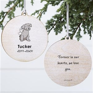 Yorkie Personalized Memorial Ornament - 2 Sided Wood - 25795-2W