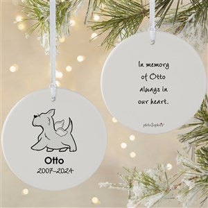 Scottie Personalized Dog Memorial Ornament - 2 Sided Matte - 25797-2L