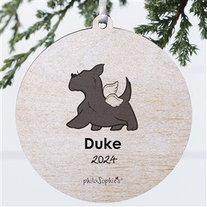 philoSophies® Scottie Personalized Memorial Ornament- 3.75 Wood- 1 Sided - 25797-1W