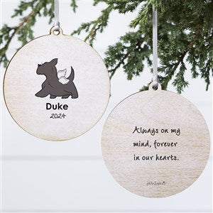 philoSophies® Scottie Personalized Memorial Ornament- 3.75 Wood- 2 Sided - 25797-2W