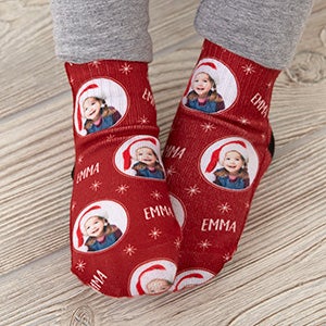 Christmas Photo Personalized Toddler Socks - 25813