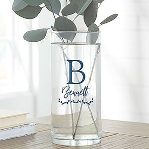 Family Initial Personalized Cylinder Glass Vase - 25820