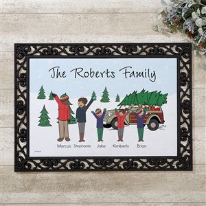 philoSophies Christmas Car Family Personalized Doormat - 18x27 - 25827