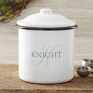 Heart of Our Home Personalized Enamel Kitchen Small Canister - 25829-S