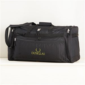 Woodland Embroidered Duffel Bag - Black - 25830