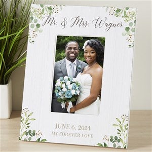 Laurels Of Love Personalized Wedding 4x6 Tabletop Frame - Vertical - 25833-TV
