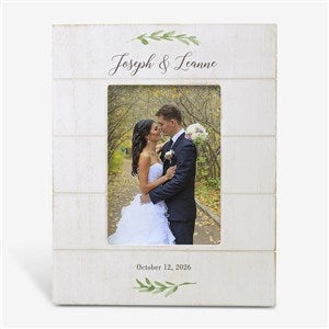 Laurels Of Love Personalized Wedding Shiplap Picture Frame - 5x7 Vertical - 25835-5x7V
