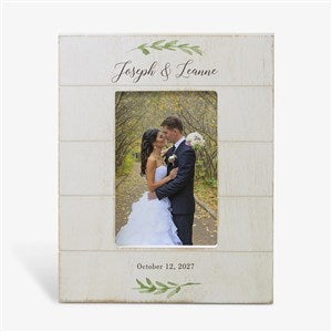 Laurels Of Love Personalized Wedding Shiplap Picture Frame - 4x6 Vertical - 25835-4x6V