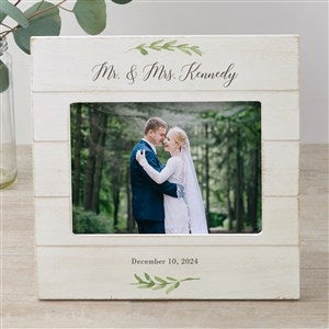 Laurels Of Love Personalized Wedding Shiplap Picture Frame - 5x7 Horizontal - 25835-5x7H