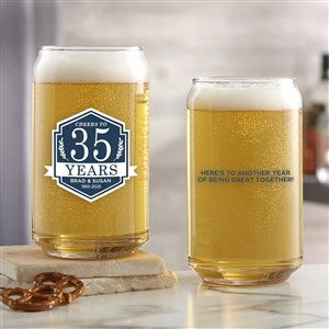 Anniversary Personalized 16oz. Beer Can Glass - 25838-B