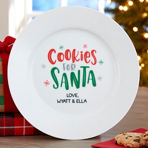 Cookies for Santa Personalized Christmas Plate - 25844