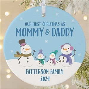 First Christmas as Parents Snowman Ornament - Matte - 25884-1L