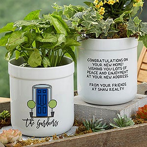 Front Door Welcome Personalized Outdoor Flower Pot - 25893