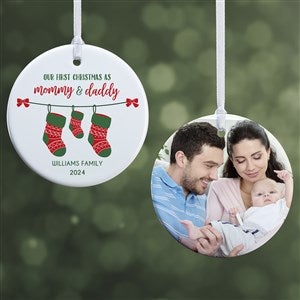 First Christmas as Parents Photo Ornament - Glossy - 25905-2S
