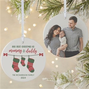 First Christmas as Parents Photo Ornament - Matte - 25905-2L