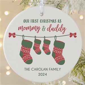 First Christmas as Parents Personalized Ornament - Matte - 25905-1L