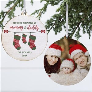 First Christmas as Parents Wood Photo Ornament - 25905-2W