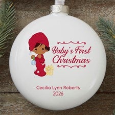 Precious Moments® Personalized Baby Girls 1st Christmas Deluxe Ornament - 25935