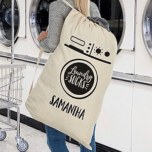 Laundry Sucks Personalized Laundry Bag - 25968
