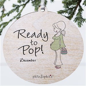 philoSophies® Ready To Pop Personalized Ornament 3.75 Wood - 1 Sided - 25986-1W