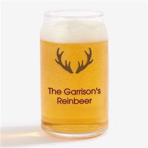 Choose Your Icon Personalized Christmas 16oz. Beer Can Glass - 25995-B