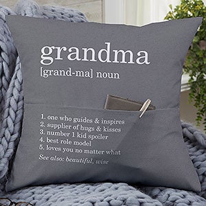 Definition of Grandma Personalized 18-inch Pocket Pillow - 25998-L